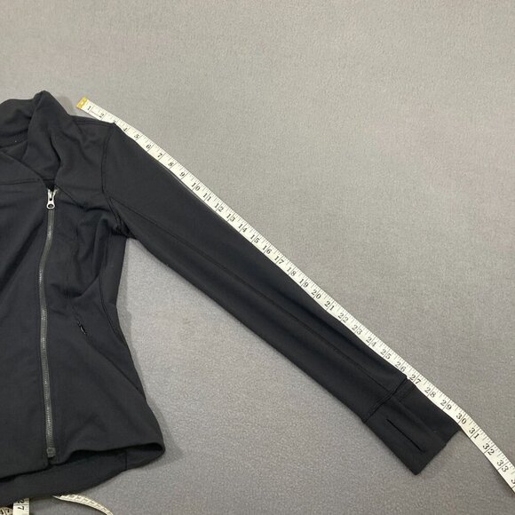 Lululemon Precision Jacket Women's Size 4 Black Asymmetrical Zipper Pockets - Picture 7 of 8